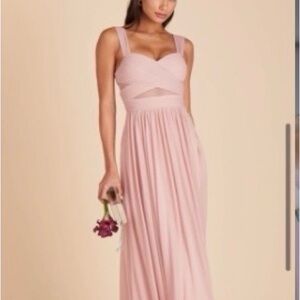 Birdy Grey Blush Pink Maxi Dress with Sweetheart Bodice